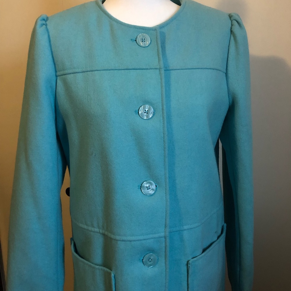 Women's Teal Pea Coat